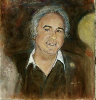 Painting titled "Ralph, un ami  Face…" by Maclade, Original Artwork, Oil