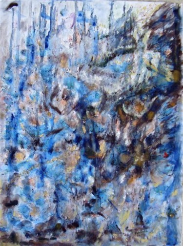 Peinture intitulée "Rêves en bleus" par Maclade, Œuvre d'art originale, Huile