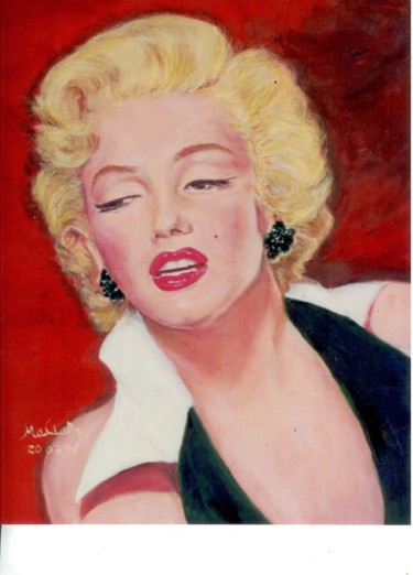 Painting titled "Portrait de Marilyn…" by Maclade, Original Artwork
