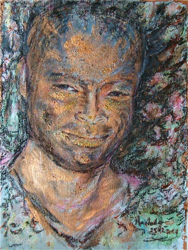 Malerei mit dem Titel "portrait Seal" von Maclade, Original-Kunstwerk, Öl