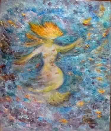 Painting titled "Avis de tempête" by Maclade, Original Artwork, Oil