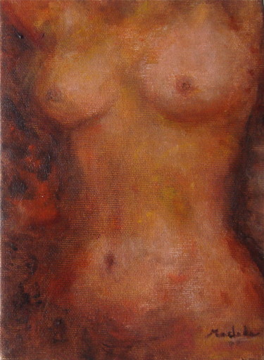 Картина под названием "tab-buste-nu-femini…" - Maclade, Подлинное произведение искусства, Масло