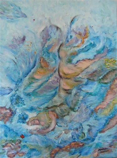 Painting titled "liberation-par-le-r…" by Maclade, Original Artwork, Oil