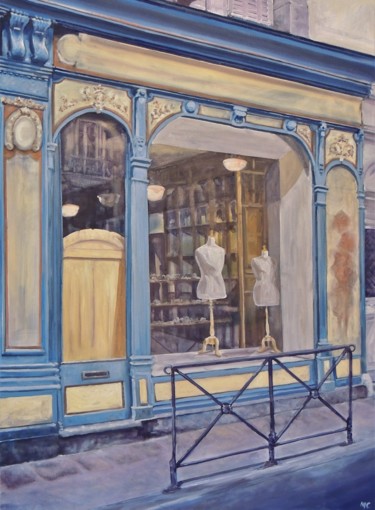 Ζωγραφική με τίτλο "L'ancienne boutique" από Mac, Αυθεντικά έργα τέχνης, Λάδι