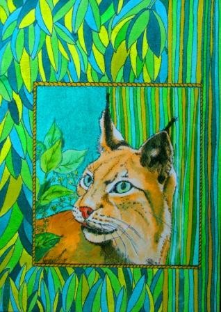 Peinture intitulée "Lynx" par Macrib, Œuvre d'art originale, Huile
