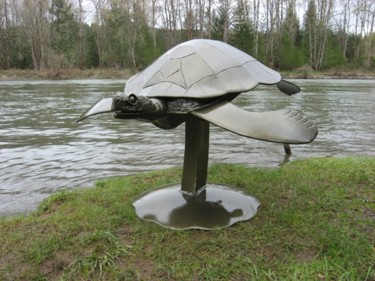 Sculpture titled "turtle large" by Mac, Original Artwork
