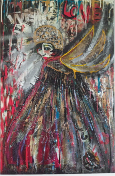 Peinture intitulée "angel" par Mad, Œuvre d'art originale, Acrylique