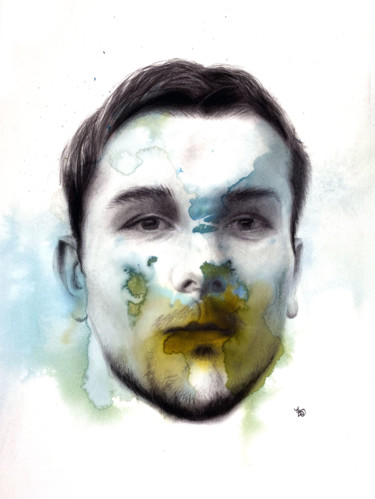inaudible bleu et jaune "inaudible bleu et j…" başlıklı Resim Madeline Berger (MadB) tarafından, Orijinal sanat, Grafit