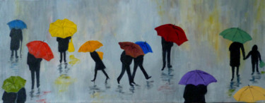 Painting titled "More Rain" by Maddalena Pacini, Original Artwork, Oil