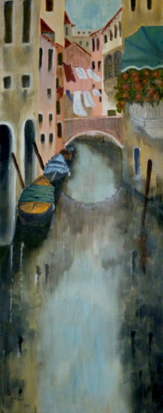 Painting titled "From Ponte de la Sp…" by Maddalena Pacini, Original Artwork, Oil
