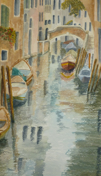 Painting titled "From Ponte Giovanni…" by Maddalena Pacini, Original Artwork, Watercolor