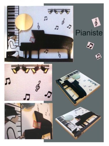 Painting titled "pianiste" by Made In Lo Déco...!, Original Artwork