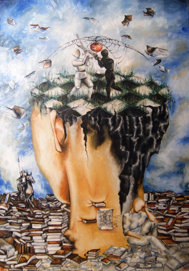 Painting titled "Путь к Сознанию" by Mariia Chunosova, Original Artwork, Oil