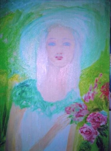 Painting titled "Printemps" by Madeleine Gendron, Original Artwork, Oil