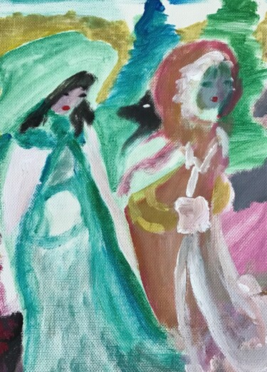 Painting titled "Froidure et frissons" by Madeleine Gendron, Original Artwork, Oil