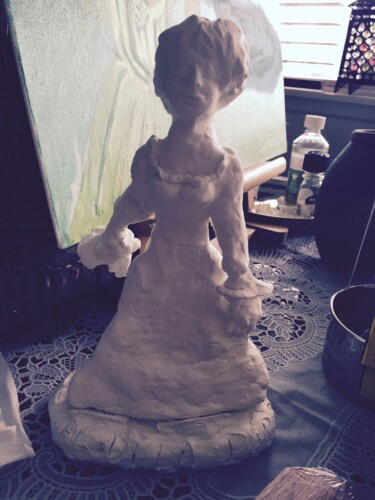 Sculpture titled "Al di la" by Madeleine Gendron, Original Artwork, Clay