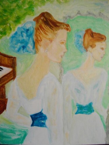 Картина под названием "Miroir" - Madeleine Gendron, Подлинное произведение искусства, Масло