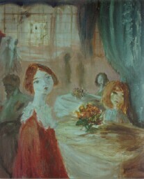 Peinture intitulée "La Fête" par Madeleine Gendron, Œuvre d'art originale, Huile