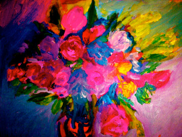 Фотография под названием "Fleurs roses intens…" - Madeleine Gendron, Подлинное произведение искусства, Пленочная фотография
