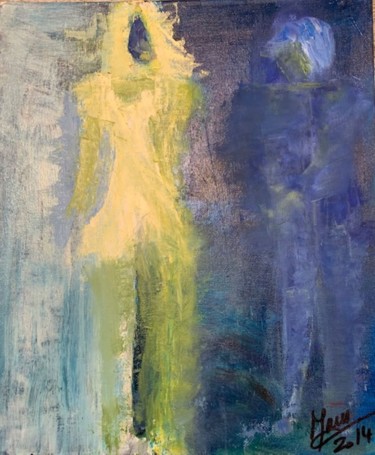 Femme lumière Peinture intitulée "Femme lumière" par Madeleine Mayen-Leizé, Œuvre d'art originale, Huile