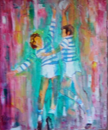 Peinture intitulée "handball-12-f.jpg" par Madeleine Monnet, Œuvre d'art originale
