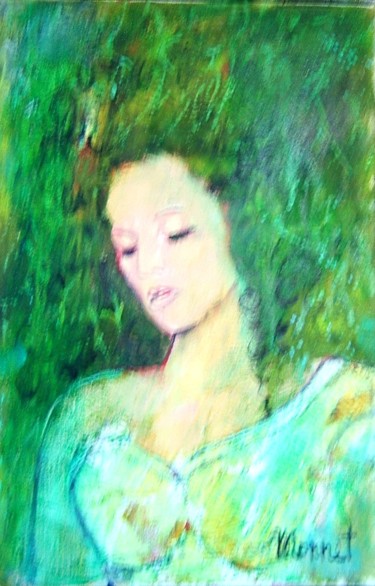 Painting titled "ophelie.jpg" by Madeleine Monnet, Original Artwork