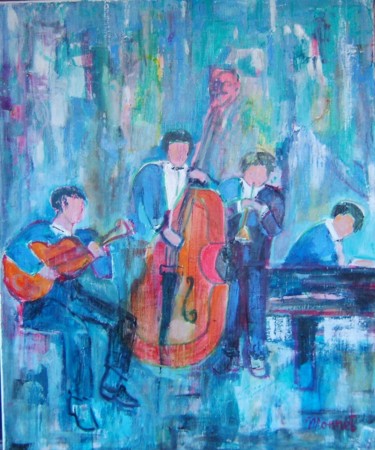 Painting titled "couleurs-musicales1…" by Madeleine Monnet, Original Artwork