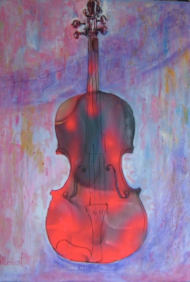 Painting titled "hommage-a-paganini.…" by Madeleine Monnet, Original Artwork