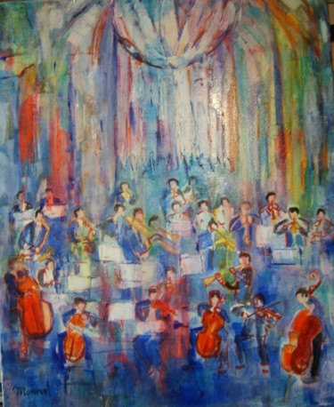 Pittura intitolato "l-heure-bleue.jpg" da Madeleine Monnet, Opera d'arte originale