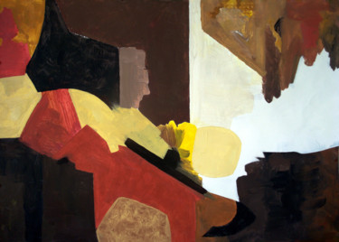 Rembrandt Express (gerahmtes Original) Malerei mit dem Titel "Rembrandt Express (…" von Madeleine Konrad, Original-Kunstwerk, Acryl