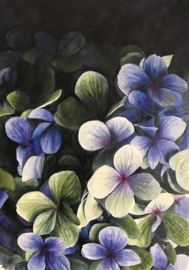 Painting titled "Purple Breizh" by Madeline Berger (MadB), Original Artwork, Watercolor