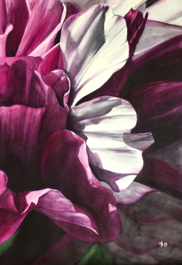 Painting titled "Cosmos 1" by Madeline Berger (MadB), Original Artwork, Watercolor