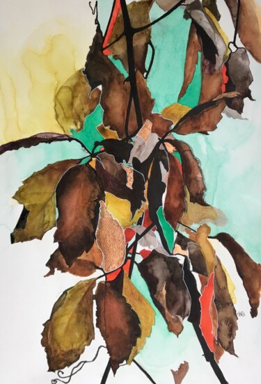 Painting titled "À la pelle" by Madeline Berger (MadB), Original Artwork, Watercolor