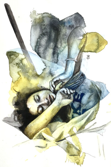 Malerei mit dem Titel "Moment 1" von Madeline Berger (MadB), Original-Kunstwerk, Aquarell