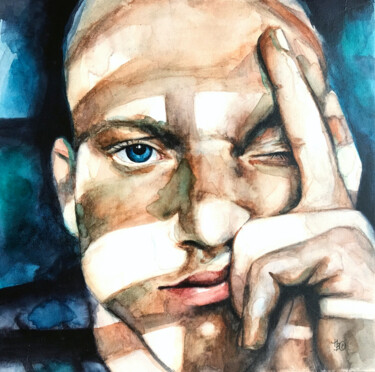 Painting titled "ça passe" by Madeline Berger (MadB), Original Artwork, Watercolor