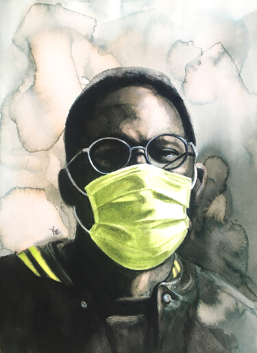 Malarstwo zatytułowany „Sans résonance 5” autorstwa Madeline Berger (MadB), Oryginalna praca, Akwarela