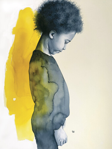 Картина под названием "Loïs" - Madeline Berger (MadB), Подлинное произведение искусства, Акварель