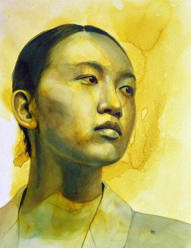 Painting titled "Yoni" by Madeline Berger (MadB), Original Artwork, Watercolor
