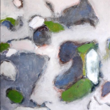 Peinture intitulée "Abstract Blue and G…" par Madelon De Keizer, Œuvre d'art originale, Acrylique