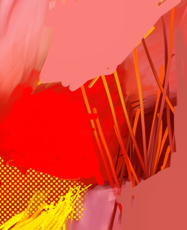 Digital Arts titled "Red" by Madelon De Keizer, Original Artwork, Digital Print