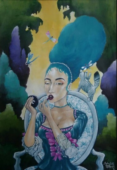 Painting titled "Chanelle" by Mademoiselle Solenn, Original Artwork, Acrylic
