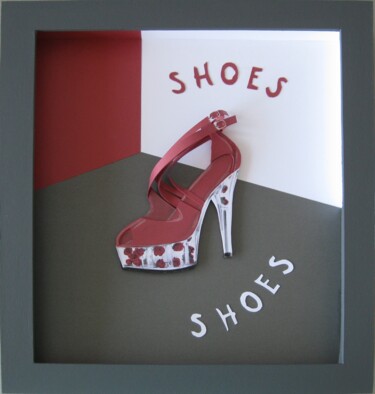 Disegno intitolato "Shoes" da Mad, Opera d'arte originale, Collages