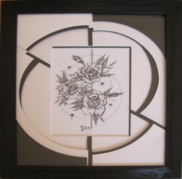 Artisanat intitulée "les roses d'Emelyne…" par Mad, Œuvre d'art originale