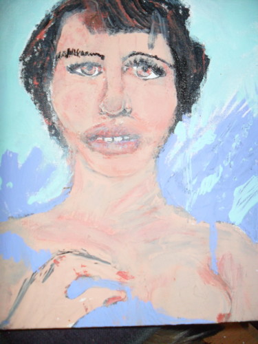 Peinture intitulée "LA JEUNE FEMME" par Pascaline Ernault, Œuvre d'art originale
