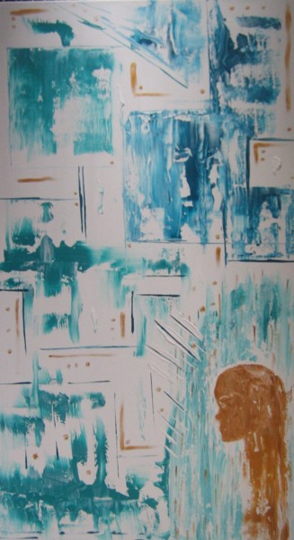 Pintura intitulada "123-acid-rain-50x90…" por Madiorio, Obras de arte originais, Acrílico