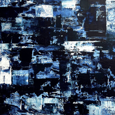 Peinture intitulée "Bleu océan" par Madile Roussel, Œuvre d'art originale, Acrylique Monté sur Châssis en bois