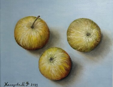 Pittura intitolato "Apples Яблоки" da Madina Khamidova, Opera d'arte originale, Olio