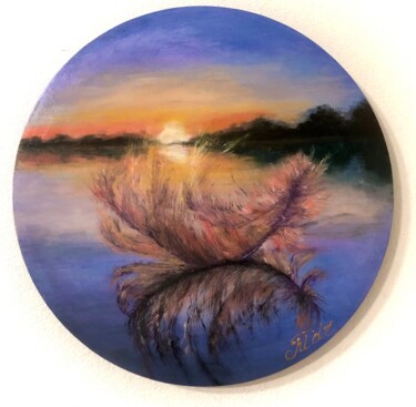 Painting titled ""Lightness" Лёгкость" by Madina Tairova, Original Artwork, Oil Mounted on Wood Stretcher frame