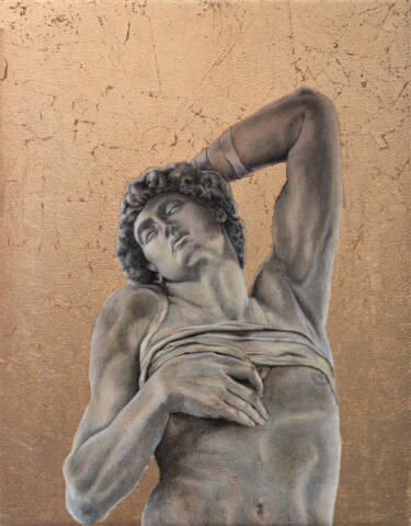 Schilderij getiteld "Deliverance" door Madlen Fox, Origineel Kunstwerk, Olie Gemonteerd op Frame voor houten brancard