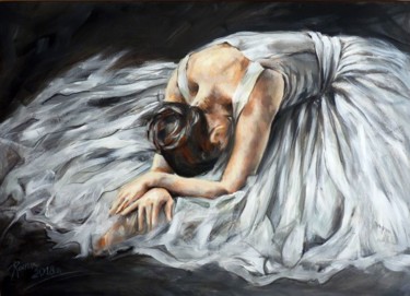 Malarstwo zatytułowany „"Chwila"” autorstwa Magdalena Rochoń, Oryginalna praca, Akryl